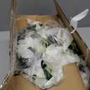 8 Pcs UV Resistant Artificial Flowers for Outdoors, Realistic Faux Silk Bougainvillea Flowers, Fake Hanging Plants for Porch Patio Balcony Decoration (White)