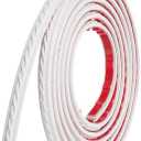 uxcell 3.3Ft x 0.47" Peel and Stick Molding Trim for Walls, Flexible Mirror Molding Trim Self-Adhesive Wall Paneling Strip Wallpaper Border for DIY Floor Wall Baseboard, White