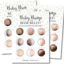 Hadley Designs Baby Shower Games for 25 Guests - Hilarious Beer Belly or Baby Bump Game, Funny Baby shower Game Girl Boy Gender Neutral, Gold Dots Gender Reveal Games, Made in USA