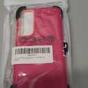 CONWOE for Samsung S25 Edge Case with HD Tempered Glass Screen Protector, for Galaxy S25 Edge Heavy Duty Phone Case (with Belt ClipPink/Pink)