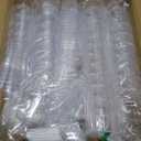 320-Pack Dessert Cups with Spoons 5 oz Mini Plastic Dessert Cups for Party Yogurt Parfait Jello Fruit Appetizer Cocktail Small Clear Reusable Square and Round Goblet-Shaped Dessert Bowls Shot Glasses