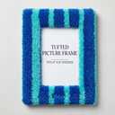Tufted Picture Frame 4"x6"  Green&Blue