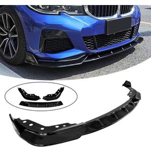 Front Bumper Lip Spoiler for 2019 2020 2021 2022 BMW G20 G28 3 Series Sedan M Sport 3Pcs Lip Chin Spoiler Glossy Black Front Splitter