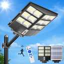 Ofuray Of-800W Solar Street Lights Outdoor, 80000LM Solar Security Flood Lights Parking Lot Lights Dusk to Dawn, 6500k Waterproof Led with Remote Control Motion for Street, Court, Barn