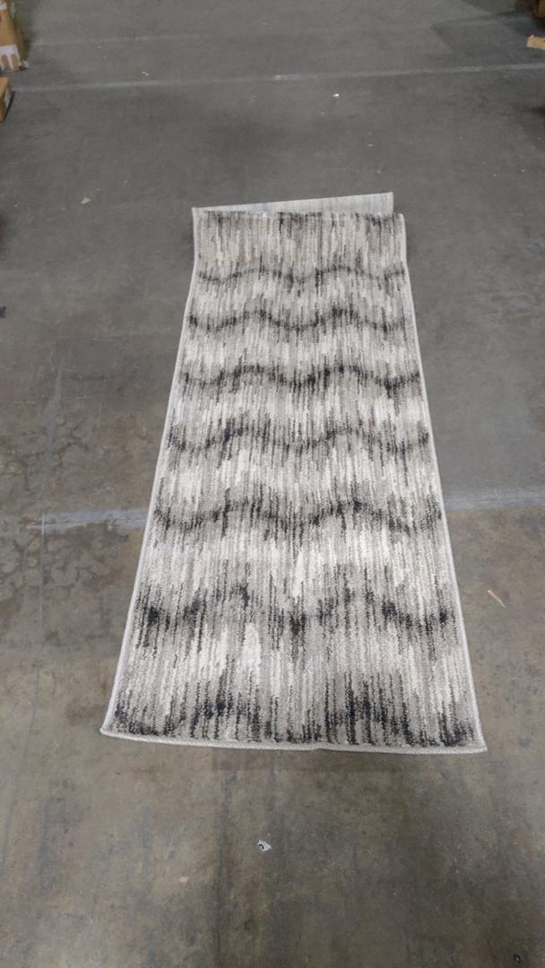 2x6 Brown White Modern Abstract Runner Rug for Hallways, Super Soft Hallway Decor Kitchen Rugs with Non-Slip, Non-Shedding Washable Rug for Entryway Bedroom Indoor (2' x 6' (Runner))