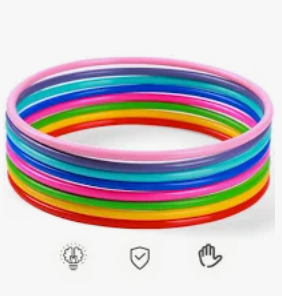 Plastic Toss Rings Kids Ring Toss Game Carnival Rings for Speed and Agility Practice Games