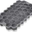 True Honeycomb Silicone Ice Tray with Lid, Flexible Cube Mold for Mini Ice Cubes, Jello Shots, Candles, or Mini Soap, Durable Silicone Mold for Creative Bar Cart Accessories, Home Bar Gifts, Set of 1