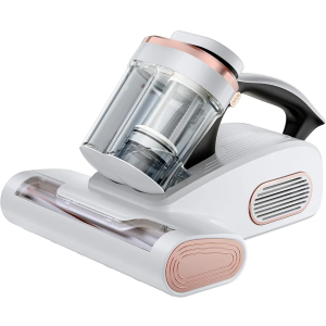 Mattress Vacuum Cleaner Bed Vacuum with 16Kpa Suction Power & 253.7nm UV-C Light & Ultrasonic & Heating & HEPA Filter Function & 35000 RPM/Min Single Brushroll Rotation & USB Charging Cable 500W