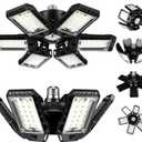 LED Garage Lights Bulb 2 Pack 180W 18000LM 6500K Led Shop Light with 6 Plus 1 Deformable Panels Basement Barn Ceiling Lights for E26/E27