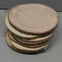 8 Pcs Large Unfinished Wood Slices, 7-8 Inches Wood Slabs for Centerpieces Natural Wooden Circle, DIY Wood Centerpieces for Tables Wedding Party Door Sign Decor