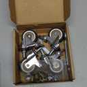 Stem Casters, 360 Degree Swivel Stem TPR Wheels with Metric M10-1.5x15mm Thread Industrial Castors for Carts, Furniture, Dolly, Workbench(2 Inch M10-1.5x15mm, with Brake)