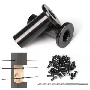 Muzata 50 Pack 1/8" 5/32" 3/16" Black Cable Railing Protector Sleeves T316 Stainless Steel Protective Sleeves Deck Cable Railing Hardware Kit for Wood Posts CR88 (Level)