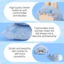 17cm Doll Clothes(No Doll) Furry 2-Piece Clothes Set Stylish Dolls Shark Clothes Blue Accessories Cute Outfits (Blue Shark Suit, 17cm)