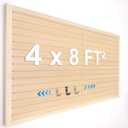 [8x4 Ft] PVC Slat Wall Paneling, Adjustable Slatwall Panels with Coupling Structure, Slatted Wall Panel System with Customizable Storage Options, DIY Cutting & Easy-to-Install Slatwall Board Shelves