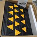 VEVOR Rubber Curb Ramp 6'' Rise Height Sidewalk Threshold Ramp, 14.6'' Width 19.3'' Length Driveway Ramp 33069 lbs Load Capacity for Curb for Forklifts, Trucks, Buses, Cars, Wheelchairs, Bike