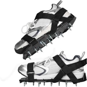 Spike Shoes for Epoxy Flooring Epoxy Shoes with 3/4" Short Spikes for Garage Floor Epoxy, Epoxy Floor kit Tool, 1 Pair (Black)