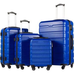 Coolife Luggage Set Suitcase Spinner Hardshell Lightweight TSA Lock 