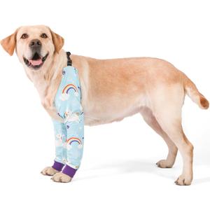 LovinPet Dog Elbow Protector Anti-Licking Elbow Sleeve, Adjustable, Comfortable & Durable Front Leg Guard for Medium to Large Dogs, Prevents Licking and Chewing,Dog Sleeve,Dog Leg Sleeve,Blue