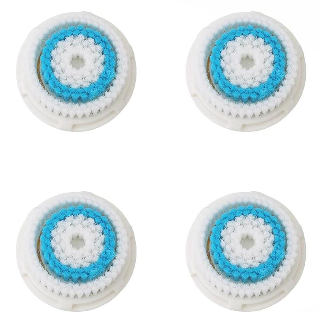 Compatible Replacement Facial Cleansing Brush, Skin Brightening, Deep Pore Face Brush Head Replacement as Facial Cleaning Tool for Clogged and Enlarged Pores(4-Pack)