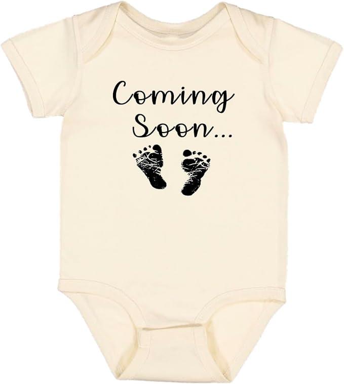 Coming Soon Baby Onesie Pregnancy Announcement Bodysuit Baby Shower & Gender Reveal - Unisex Tell You're Pregnant