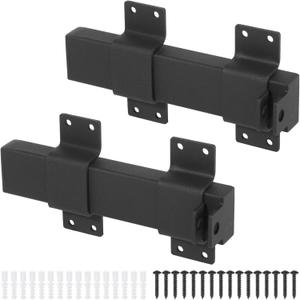 yeesport 2 PCS Slide Gate Latches, 7.5" Heavy Duty Metal Latch with Padlock Hole, Anti-Rust Sliding Door Lock with Screws for Wooden Fence, Barn Door, Outdoor Shed, Courtyard, Yard Gate