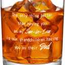 2 x Fathers Day Gift for Son in Law, The Only Thing Better Than You As my Son in Law Whiskey Glass, New Dad Father to Be Gifts from Father in Law Mother in Law, 10Oz (Transparent)
