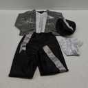 Kids Dance Star Costume for Boys 80s 90s Hip Hop Stage Outfits for Halloween Cosplay, M