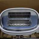 2 Slice Toaster, Retro Style, Wide Slot for Bread, English Muffins, Croissants, and Bagels, 6 Adjustable Toast Settings, Cancel and Defrost, 900w, White