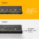 RIVECO 18U Rack Rails 2 PCS, 0.12 Inches Thickness Steel Tapered Holes Horizontal & Vertical Rack Mount Rails for Recording & Network Wooden Cabinet Mounting, 10/32 Screws Included