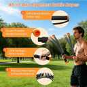2PCS Weighted Ropeless Battle Ropes for Home Gym, Heavy Duty Arm Exerciser for Strength Training, Portable Battle Rope for Advanced Workouts and Core Muscle Building (Orange and Black 3)