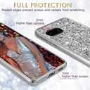 Silicone Case for Google Pixel 9A 5G Phone Case Glitter Sparkle Bling, Hybrid Matte Back Case High Impact Heavy Duty Shockproof Protective Cover for Google 9A Cute Case for Women 6.3-inch (Silver)