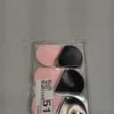 Pimoys 6 Pieces Powder Puff, Face Makeup Sponge Soft Velour Triangle Powder Puffs Beauty Sponge for Loose Powder (Black, Pink)