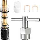 1 Set Replacement Cartridge with 104421 Removal Tool, Compatible with Moen 1225/1225B, Shower Cartridge for One Handle Bathroom Faucets/Showers (1)