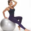 THE GYM PEOPLE Thick High Waist Yoga Pants with Pockets, Tummy Control Workout Running Yoga Leggings for Women (Purple, M)