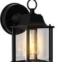 Kainozoic Dawn to Dusk Sensor Motion Sensor Outdoor Wall Light Fixtures Waterproof Black Exterior Porch Lighting Fixture Anti-Rust Outdoor Wall Lantern for House