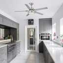 Ceiling Fan with Lights Remote Control, Modern Minimalist,6 Speeds 3 Color Dimmable Light, Brushed Nickel 52 Inch Stainless Steel 5 Blades for Kitchen Garage Dining RoomSilver