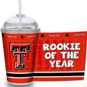 Rico Industries NCAA Rookie Of The Year 12oz Acrylic Tumbler, Officially Licensed Youth Double Wall Tumbler with Swirly Straw