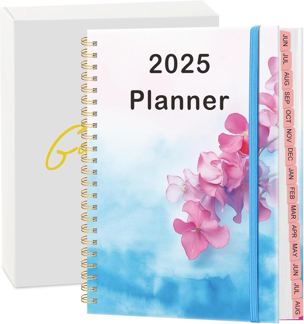 2 x 2026 Planner, Monthly Weekly & Daily Planner, Use Now to Aug 2026, 15 Months Hardcover Academic Agenda Yearly Planner 2026 with Monthly Tab, Notes Pages, Back Pockets, for Women Teacher Student, 6.1" * 8.3" (Colorful Waterink A)