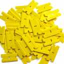 1 Pack (100pcs) 2X-Plus Double Edged Plastic Razor Blades with a Thicker and Thinner Edges