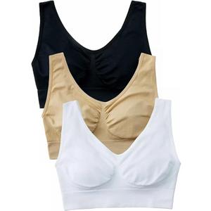 Hiking Gril Women's Comfort Wirefree Bralette Unpadded Sleep Yoga Bra, Size 3 XL