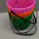 3 pcs Halloween Pumpkin Portable Candy Holder for Decorative Snack Storage Buckets for Trick Treating, Lightweight and Fun Design, Random Color