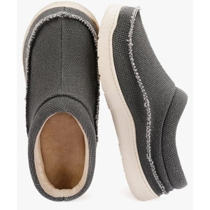 Zigzagger Men's Slip On Moccasin Slippers, Indoor/Outdoor Warm Fuzzy Comfy House Shoes, Fluffy Wide Loafer Slippers, Size 13-14