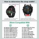 Nylon 26mm Watch Bands Compatible with Garmin Tactix 8 7/Fenix 8 Pro AMOLED-51mm/Fenix 7X/7X pro/6X/6X pro/5X/5X Plus/3 HR,Quickfit Sports Strap for Quatix 8/epix Pro/Descent 3i 51mm/Mk2i/Enduro 3 2
