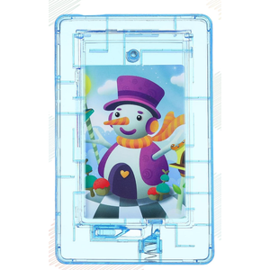 HyDren 1-Piece Plastic Maze Puzzle Card Holder, Transparent & Blue, Money Maze Box for Cash, Protector, Interesting Game for Teens, Birthdays Party Favors