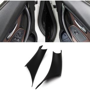 2PC Door Handle Covers 2012-18 Compatible with BMW 3 4 Series 320i 328i 330i 335i F30 F31 F34 F80, 428i 435i F32 F33 F36 F82 F83 Left Right Interior Door Pull Handle Protection HTRACING (Black)