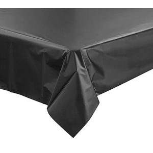 54" x 108" Black Plastic Table Cover 