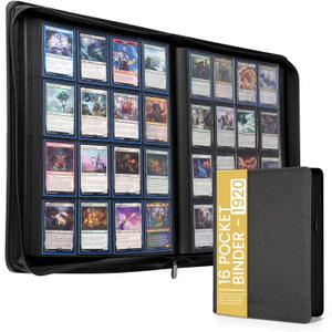 16-Pocket Zipper Binder for 1920 Standard Sized Trading Cards