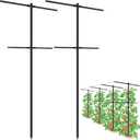 2 Pack Metal Detachable Raspberry & Grape Vine Trellis for Climbing Plants, Heavy-Duty 7 Ft Tall Large Vineyard Trellis Support, Sturdy Garden Stakes for Outdoor Raised Beds Vegetables Fruits Flowers, 2 Pcs