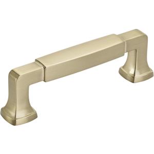 Amerock | Cabinet Pull | Golden Champagne | 3-3/4 inch (96 mm) Center to Center | Stature | 1 Pack | Drawer Pull | Drawer Handle | Cabinet Hardware
