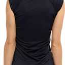Women's Raglan Cap Cozy Honey Short Sleeve Rashguard 50+ Uv Protection Skin Guard (Large, Black)